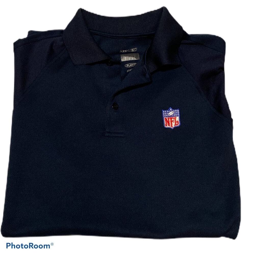 Vintage Reebok NFL Navy Polo Shirt Men's Size XL